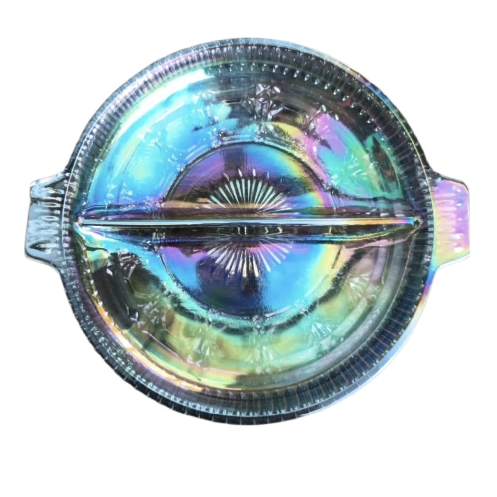 Cardival Glass 8" Round‎ Relish Dish